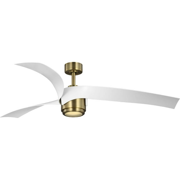P250112-163-30-Progress Lighting-Insigna - 3 Blade Ceiling Fan with Light Kit In Contemporary Style-14.75 Inches Tall and 62 Inches Wide-Vintage Brass