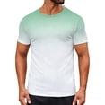 thumbnail image 3 of WAENQINLA T Shirts for Women Men Trendy Gradient Color Short Sleeve Graphic Tees Crewneck Unisex Summer Tops Green Quick-Dry Clothes XL, 3 of 10