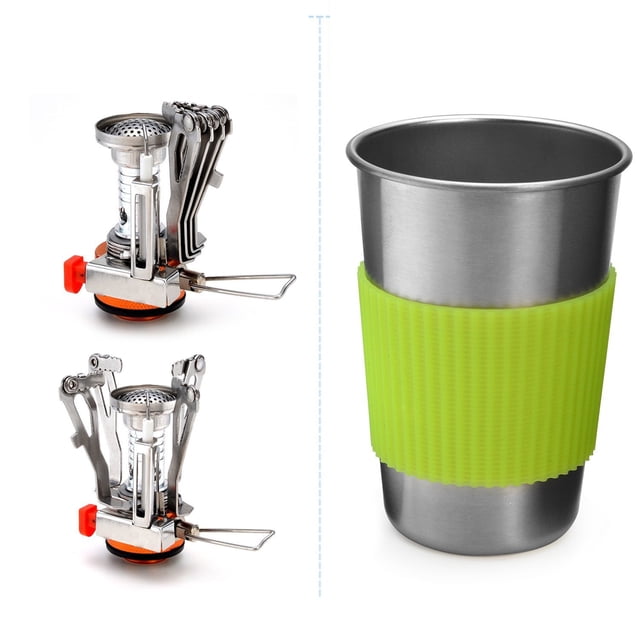 Establecedor utensilios de cocina para acampar kit de desorden portátil para acampar y sartenes set de cocina
