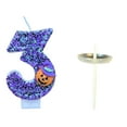 thumbnail image 2 of Luxcidy Halloween Birthday Candle, Pumpkin Head Digital Candle Cake Decoration, 3D Blue Flash Cupcake Topper Decoration Candle, Cake Topper, Birthday Celebration Supplies (3), 2 of 7