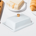 thumbnail image 4 of TOP! Ceramic Butter Dish with Sealed Lid for Kitchen Organization, Ideal Cafe, Fridge, Cake Shop & Baking Use Small, 4 of 4