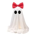 thumbnail image 2 of FufuCrick Ghost Decoration, Cute Tabletop Ghost with Bow for Halloween Decor, Spooky Indoor and Outdoor Ornament for Halloween Party Decorations, Red, 2 of 8