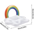 thumbnail image 5 of Inflatable Rainbow Cloud Drink Holder, Floating Beverage Salad Fruit Serving Bar Table Bar Pool Float Party, 5 of 5