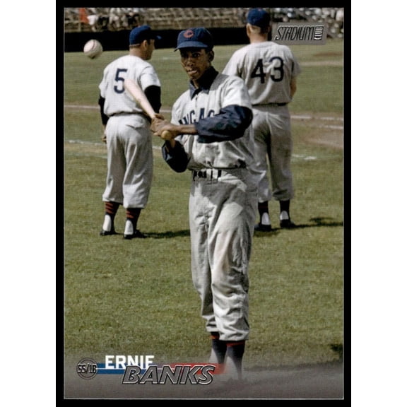 2023 Topps Stadium Club Ernie Banks #95 Chicago Cubs Baseball Card Chicago Cubs MLB Baseball Trading Card