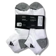 thumbnail image 2 of ADIDAS SOCKS MEN'S - LOW CUT 243 - WHITE BLACK 3 - LARGE (6-12) - PACK 6, 2 of 2