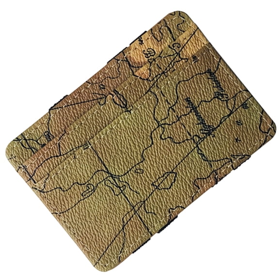 KONTONTY 1Set Women Clutch in Brown with Multiple Slots and Trendy 2x7 5in