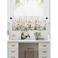 thumbnail image 5 of Valances for Windows Wildflower Floral Rod Pocket Cafe Window Treatments Valance Curtains for Kitchen Bathroom Laundry Basement Windows 60"x18", 5 of 9