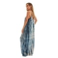 thumbnail image 2 of Riviera Sun Tie Dye Spaghetti Strap Maxi Dress (Navy and White Tie Dye Dress Blue Dot, 3X), 2 of 3