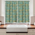 thumbnail image 2 of Ambesonne Aster Kitchen Curtains, Japanese Motifs Leaves, 55"x39", Multicolor, 2 of 3