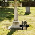 thumbnail image 6 of Metal Memorial Plaque Garden Stake Cemetery Cross with Wings Pattern Grave Markers Commemorative Plaques Sympathy Garden Stake Grave Decorations Cemetery, 6 of 9