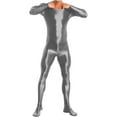thumbnail image 7 of iEFiEL Mens Shiny Smooth Jumpsuit Long Sleeve Full Body Length Bodysuit for Fitness Workout, 7 of 7