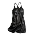 thumbnail image 4 of Xaqiouau Womens Sleeveless Nightgown Spaghetti Strap Sleep Dress Lightweight Casual Nightwear Mini Lounge Dress Comfortable Homewear, 4 of 7