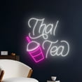 thumbnail image 2 of Handmadetneonsign Thai Tea Neon Sign, Thai Tea Neon Light, Milk Tea Led Sign, Tea Drink Led Light, 2 of 5