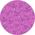 thumbnail image 1 of Ahgly Company Machine Washable Indoor Round Transitional Bright Neon Pink Purple Area Rugs, 7' Round, 1 of 7