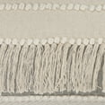 thumbnail image 5 of Laddha Home Designs Handwoven Chevron Striped Fringe Cotton Throw Pillow - 20" - Cream and Gray -, 5 of 5