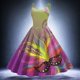 thumbnail image 1 of WILLBEST Vestidos de Lino para Mujer Vestido de Fiesta Formal de Graduación sin Mangas Hasta La Rodilla Estilo Retro con Corte En A y Vuelo Chica, 1 of 3