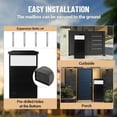 thumbnail image 4 of EDTara Waterproof Outdoor Package Box, Locking Steel Parcel Delivery Mailbox With Combination Lock for Porch or Curb, 4 of 6