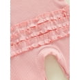 thumbnail image 7 of WIBACKER Ribbed Knit Romper and Headband Outfit Set for Newborn Baby Girls Infant Baseball Fan Short Sleeve Jumpsuit Summer Coming Home Clothes, 7 of 7