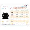 thumbnail image 2 of Kucnuzki Toddler Baby Girl Clothes 4T Fall Winter Dress 5T Long Embroidery Mesh Sleeve Solid Color Dress Black, 2 of 7