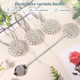 thumbnail image 3 of Jokapy Magnetic Curtain Tiebacks, Sparkling Crystal Flower Curtain Holdbacks, Silver, 4 Count, 3 of 11