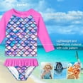 thumbnail image 3 of Ensemble de Maillot de Bain 2 Pcs pour Petites Filles, Protection Solaire UPF 50+ 2-8T, 3 of 5