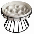 thumbnail image 1 of Comedero de Cerámica Elevado para Gatos, con Alimentación Lenta y  Elevado con Soporte, para Comida Húmeda y , Ideal para Mascotas., 1 of 1