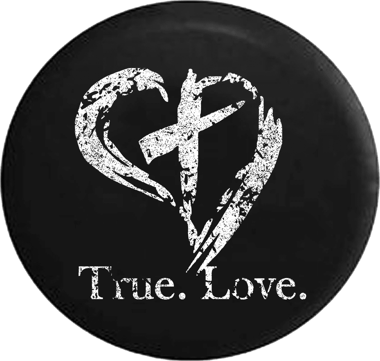 pix Love Heart Cross Jesus Photos jesus christ god true love heart cross spare tire cover jeep rv 33 inch walmart com