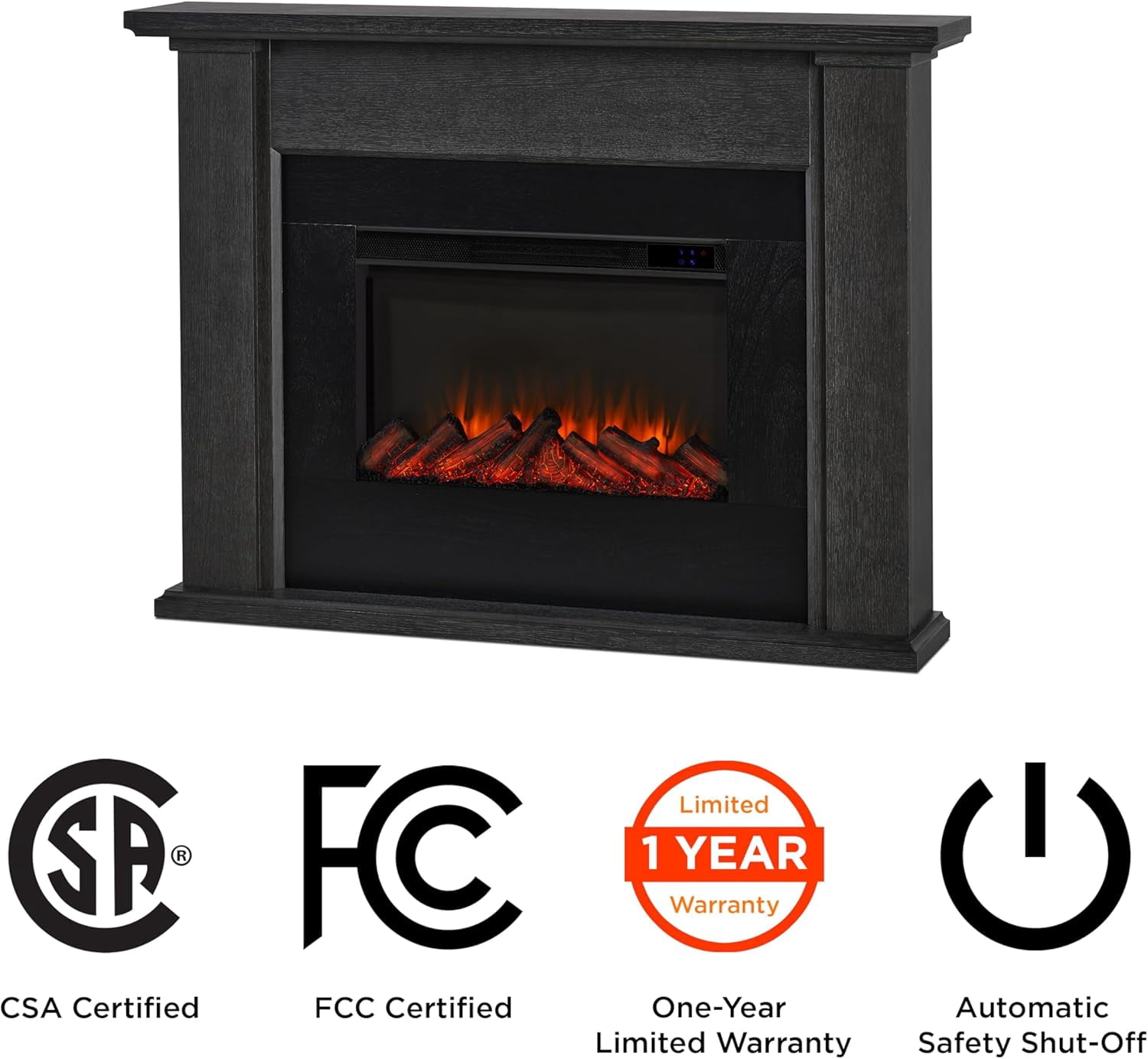 Real Flame Tejon 52" Slim Electric Fireplace in Gray
