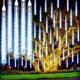thumbnail image 3 of 4/3/2/1set EU/US Plug Meteor Shower LED String Lights Fairy Christmas Tree Decorations for Outdoor Wedding Birthday Lights, 3 of 5