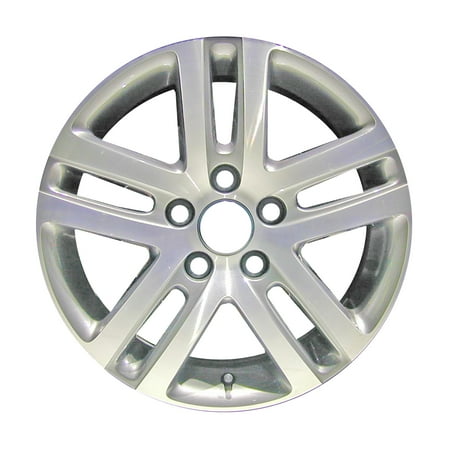 Aftermarket 2005-2017 Volkswagen Jetta 16x6.5 Alloy Wheel, Rim Bright Sparkle Silver Full Face Painted - 69812