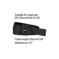 thumbnail image 3 of Cinturones Pura para Damas Talla Grande INSPIRE CHIC, Cinturón de Hebilla Rectangular Ajustable de Cintura Ancha para Vestido 35.04-41.34" Negro, 3 of 4