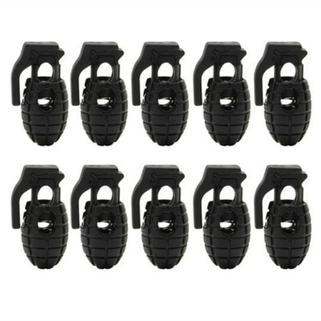 

10Pcs Edc Gear Tactical Outdoor Hiking Boots Shoes Grenade Shoelace Buckle Clip