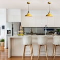 thumbnail image 2 of Claxy 11" Yellow Barn Pendant Light for Hallway Bedroom Living Room, 2 of 7