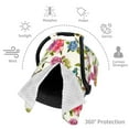 thumbnail image 3 of Car Seat Cover Baby - Carnation Hummingbird Pattern Breathable Infant Car Seat Cover for Baby Carseat, Lightweight Comfort Baby Essentials Must Haves Newborn Stuff for Girl Boy, 3 of 7
