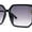 Black - Smoke, variant on Classy Rimless Squared Rectangle Luxury Plastic Fashoin Sunglasses Black - Smoke