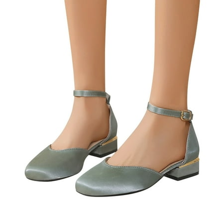 

Christmas Sandals For Women Ladies Slip On Mules Block Heels Sandals