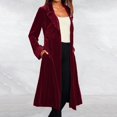 thumbnail image 5 of QASIEATN Fall Coats for Graceful Ladies Fashion, Fashion Long Sleeve Velvet Wind Coat Cardigan Jacket Coat, Womens Winter Tops, 5 of 7