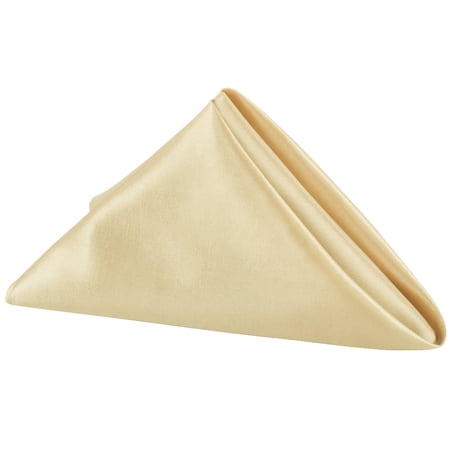 10 Pieces, Taffeta Napkin Approx. 20"x20" square Edge: Overlock serge - Champagne