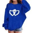 thumbnail image 7 of LIJCC Girls and Boys Crewneck Long Sleeve Pullover Heart Print Sweatshirt Soft Cotton Casual Loose Outwear Tops(Blue,3-4 Years), 7 of 7