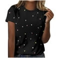 thumbnail image 2 of Rciityk Valentine's Day Womens T Shirts Summer Short Sleeve Shirts Casual Loose Crew Neck Heart Printed Basic Tee, 2 of 5