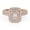 Rose Gold, variant on Double Halo Solitaire Bridal Set Ring for Women, 1 Cttw Emerald And Round Lab Grown Diamond Engagement Wedding Ring 10K Solid White Gold F-G, VS-SI Quality Ring Size-10