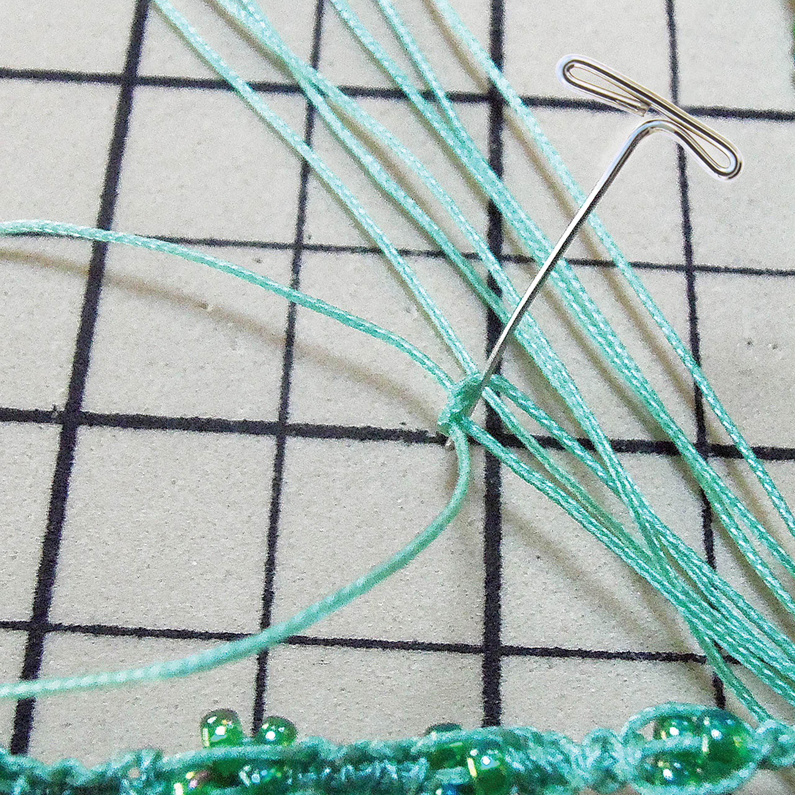 The Beadsmith Macrame Combo - Bead Board 10 x 14 inches - Box of 40 T-pins 1.75 inches - Bracelet Project & Instructions Included - Ideal for securing & Creating Macrame and Knotting Creations