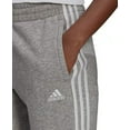 thumbnail image 3 of Adidas MEDIUM GREY HEATHER Women's 3-Stripe Fleece Sweatpant Jogger, US X-Small, 3 of 4