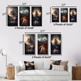 thumbnail image 4 of Designart "Endless Roads Through Misty Snowy Mountains II" Meadow Wall Art Set Of 3 - Traditional Brown Canvas Set For Living Room Decor, 4 of 6
