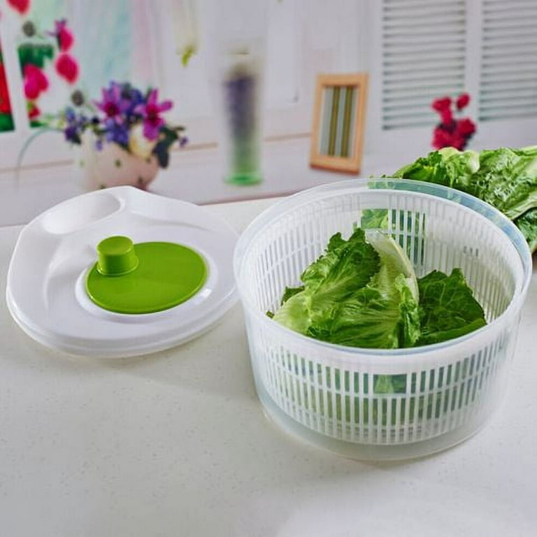 Large Salad Spinner Plastic Leaf Dryer Lettuce Veg Drainer Dressing Herb  Water