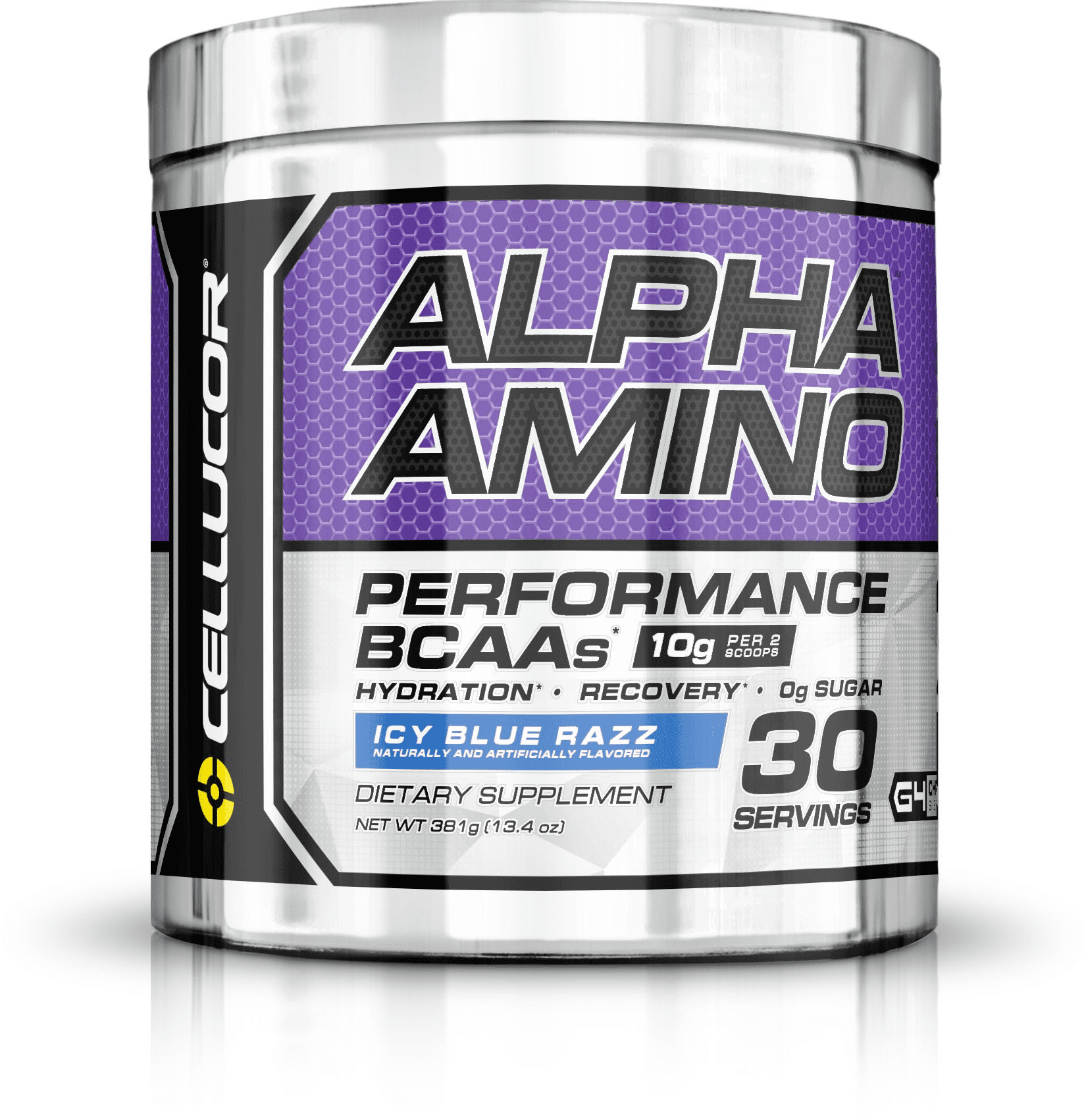 Cellucor Alpha Amino, BCAA Powder, Icy Blue Razz, 30 Servings