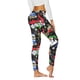 thumbnail image 1 of MKLEKYY Leggings deportivos para mujer, pantalones para mujer, moda navideña, cintura alta, estampado floral, yoga, correr, fitness diario, 1 of 4