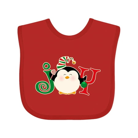 

Inktastic Christmas Penguin Joy 2 Gift Baby Boy or Baby Girl Bib