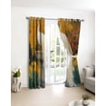 thumbnail image 3 of White Peacock Elegance Blackout Curtains for Bedroom/Living Room, Thermal Insulated Kitchen Curtains, Retro Botanical Garden Floral Grommet Darkening Window Treatment Drapes 52"x84"x2, 3 of 8