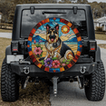 thumbnail image 2 of Lotusprinthandmade German Shepherd Dog Pattern Spare Tire Cover With Backup Camera Hole 6 Sizes (31 in.), german shepherd dog print cover, 2 of 6